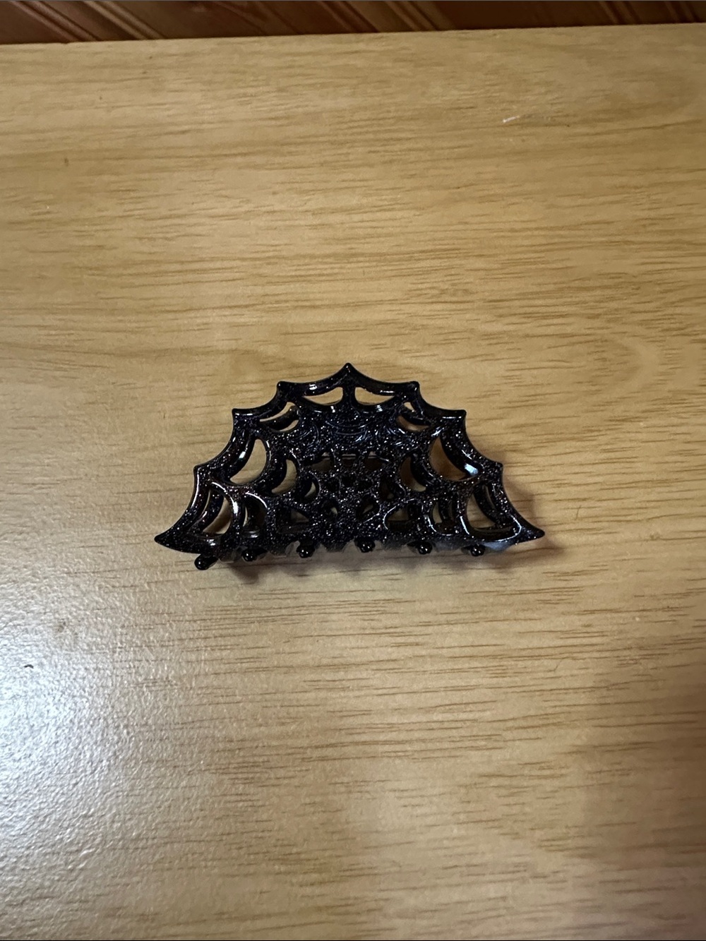 Halloween Spider Web Black Claw Hair Clip